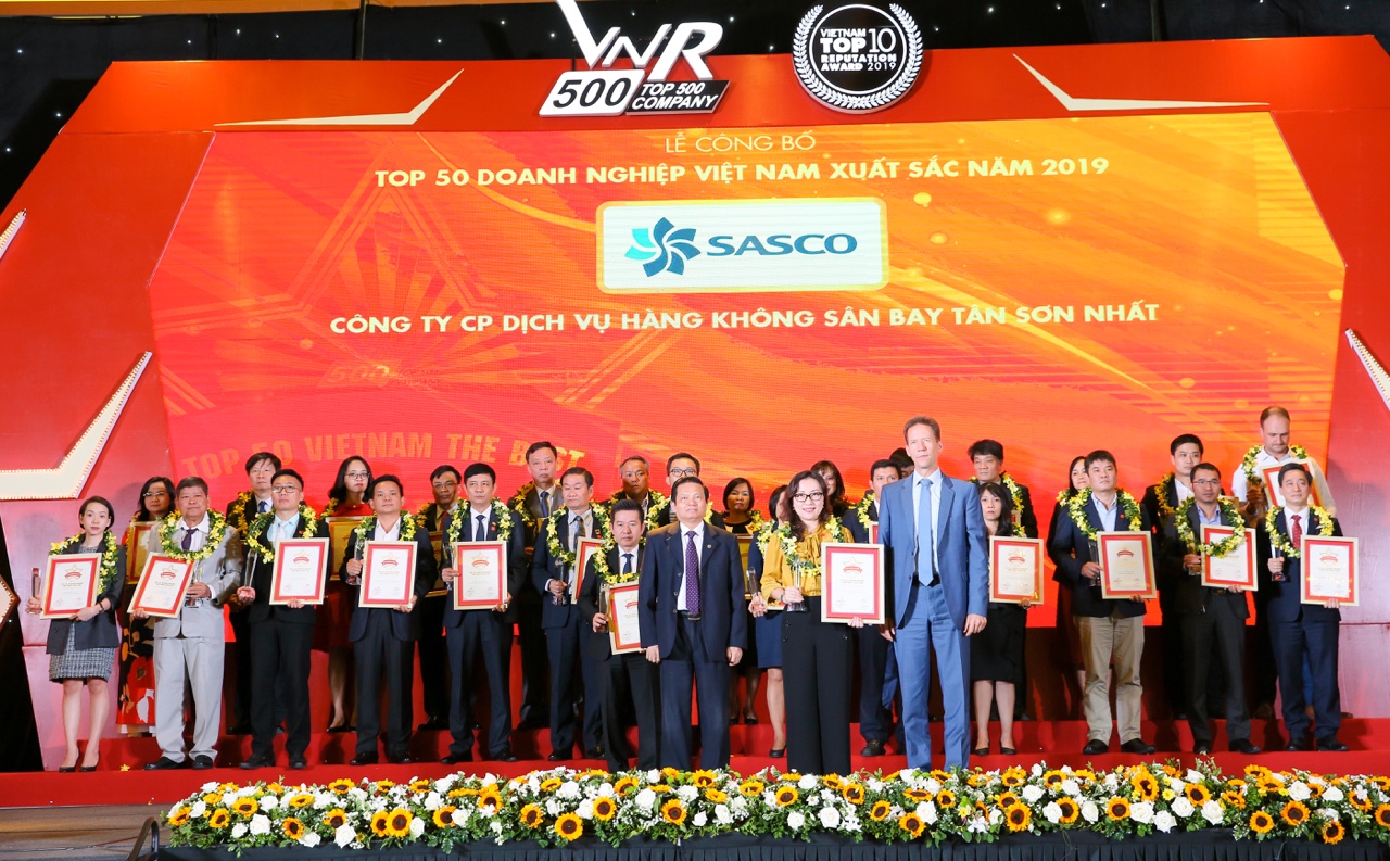 SASCO tiếp tục vào Top 50 Doanh nghiệp xuất sắc nhất Việt Nam năm 2019
